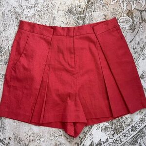 BCBGMaxazria Pleated High Waist Shorts